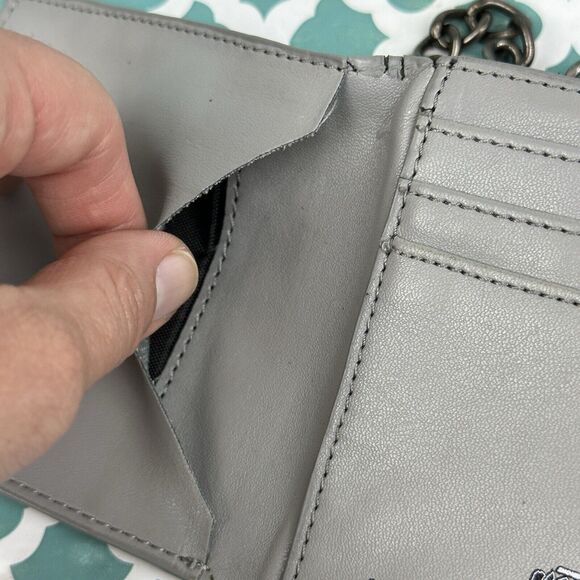 Naruto Shippuden Anime‎ Embroidered Logo Bifold Gray Chain Wallet Shonen Jump - Picture 5 of 11